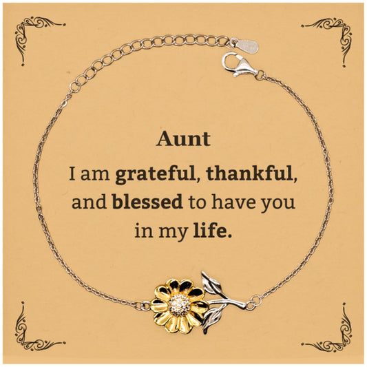 aunt appreciation gifts i am grateful thankful and blessed thank you sunflower bracelet for aunt birthday inspiration gifts for aunt