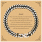 aunt engraved cuban link chain bracelet the warmth and hugs you need perfect for birthday christmas and graduation gifts aunt keepsake jewelry for her with heartfelt stories and cherished time