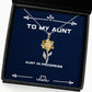aunt gifts for aunt in progress fun aunt sunflower pendant necklace from