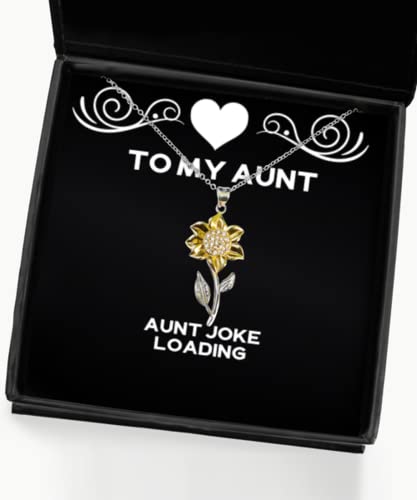 aunt gifts for aunt joke loading motivational aunt sunflower pendant necklace from