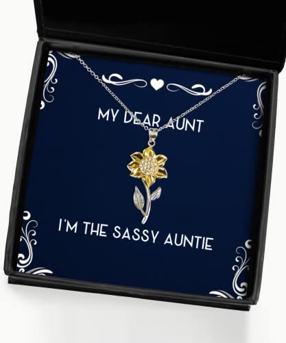 aunt gifts for im the sassy auntie perfect aunt sunflower pendant necklace from