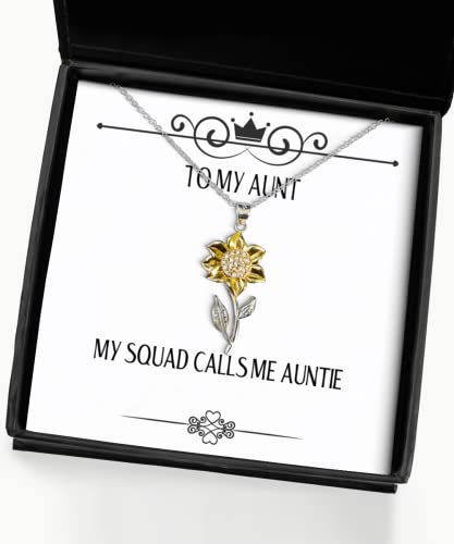 aunt gifts for my squad calls me auntie nice aunt sunflower pendant necklace from