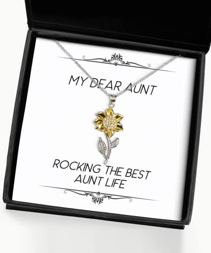 aunt gifts for rocking the best aunt life special aunt sunflower pendant necklace from