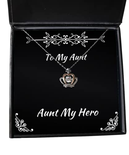 aunt my hero crown pendant necklace aunt reusable gifts for aunt