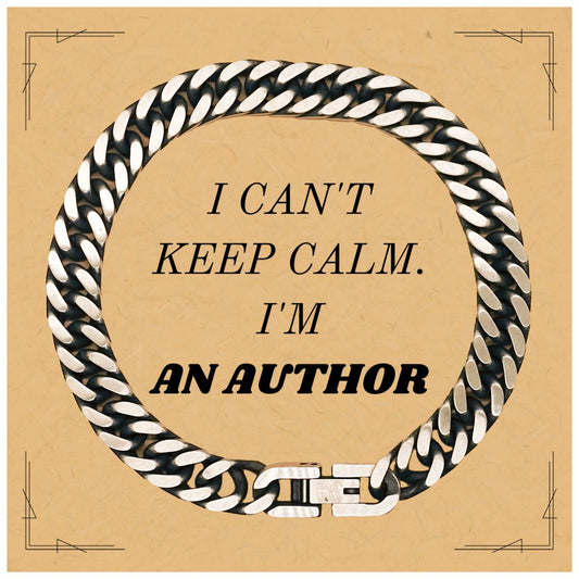 Author Cuban Link Chain Bracelet Engraved Confidence Perfect for Holidays - amangnyshop