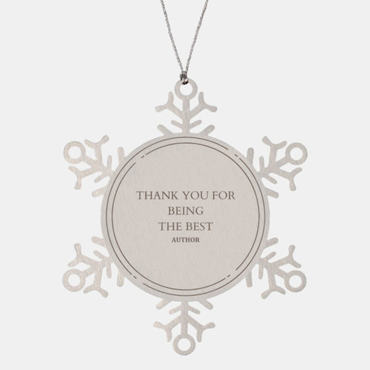author snowflake ornament thank you for best inspirational christmas gift