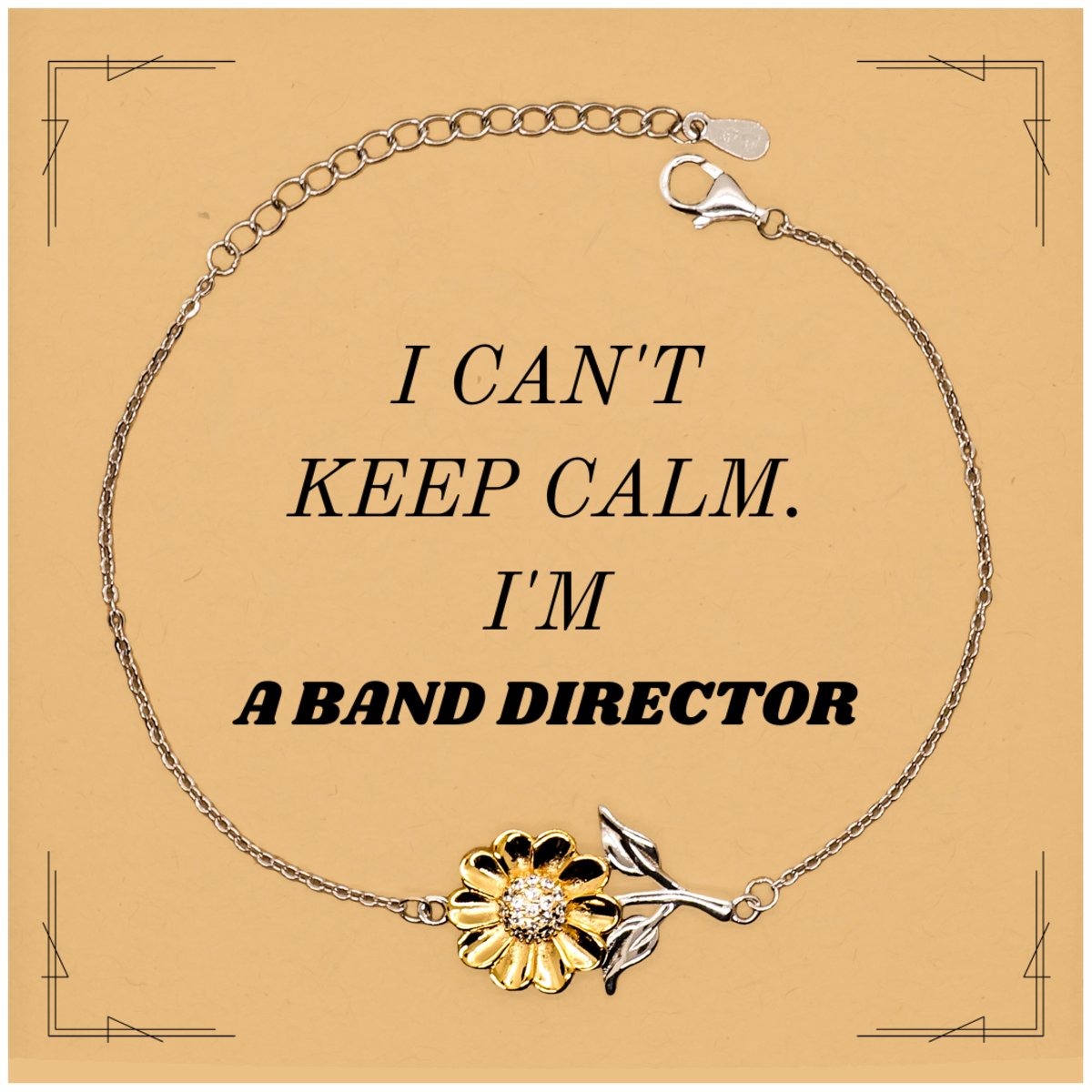 band director sunflower bracelet i cant keep calm perfect gift for music lovers birthday and christmas presents unique musical jewelry for men and women