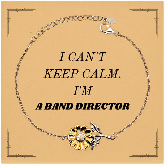 band director sunflower bracelet i cant keep calm perfect gift for music lovers birthday and christmas presents unique musical jewelry for men and women