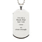 banker silver dog tag engraved inspirational confidence christmas gift