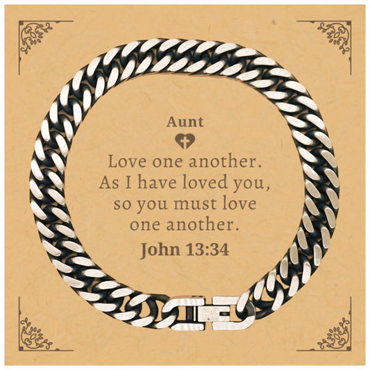 beautiful cuban link chain bracelet aunt love inspirational jewelry gift for her birthday christmas easter