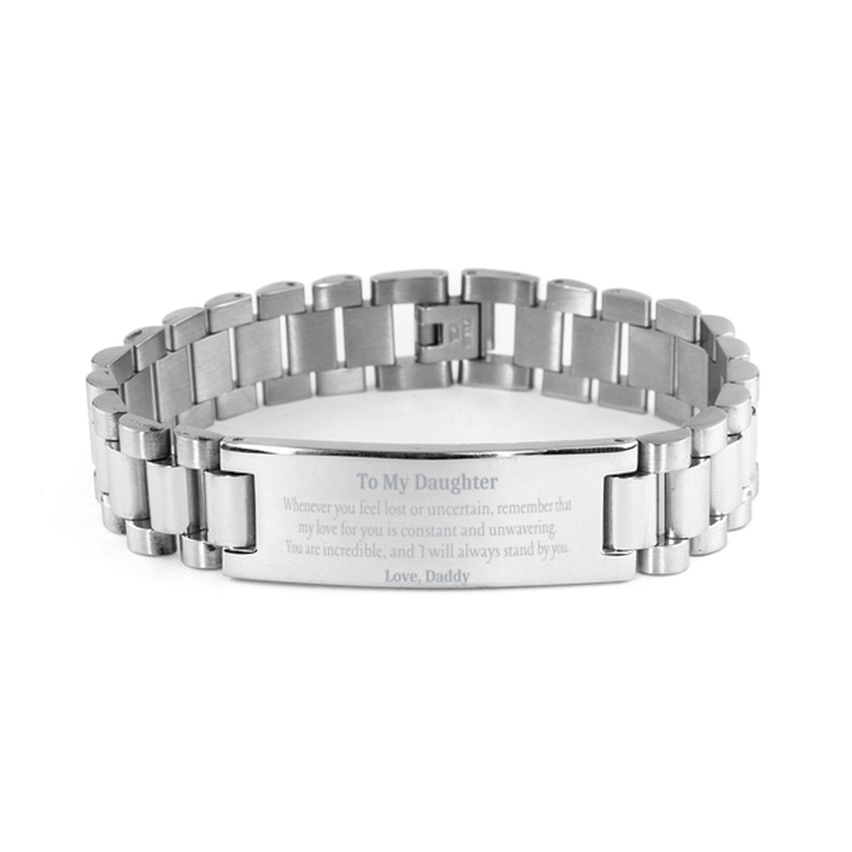 beautiful daughter stainless steel bracelet engraved with inspirational quote for christmas graduation and birthdays perfect gift for her daughter daughter daughter