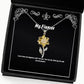 beautiful fiancee sunflower pendant necklace i never knew true happiness until i met you your joke gifts engagement present engagement gift betrothal gift promise ring