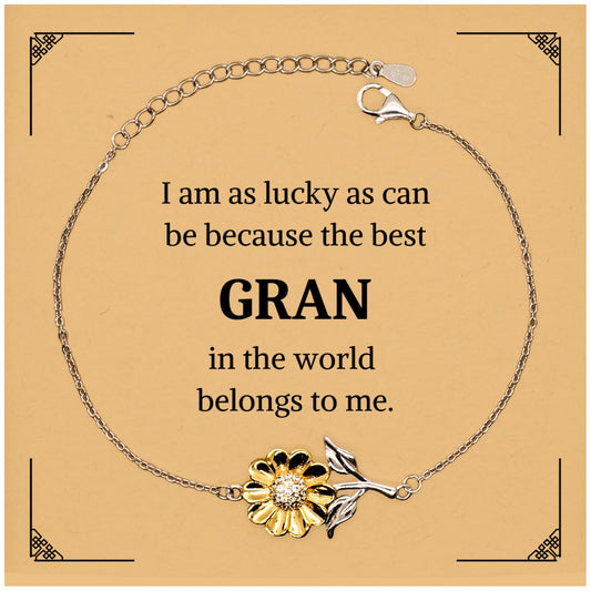 beautiful sunflower bracelet for gran best gran in the world thoughtful gift for birthday mothers day christmas engraved gift to show love and appreciation symbol of love for grandma