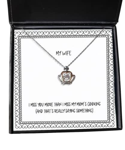 beautiful wife crown pendant necklace i miss you more than i miss my moms present for wife inspire gifts from husband christmas new years valentines day easter mothers day fathers day
