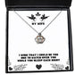 beautiful wife crown pendant necklace i wish that i could be the one to watch over you present for wife inappropriate from husband