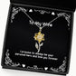 beautiful wife i promise to always be your personal hero and love you forever wife sunflower pendant necklace from husband