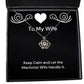 beautiful wife keep calm and let the machinist wife handle it epic crown pendant necklace for wife from husband