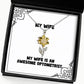beautiful wife my wife is an awesome optometrist funny sunflower pendant necklace for from husband