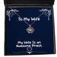 beautiful wife my wife is an awesome priest holiday crown pendant necklace for wife