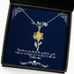 beautiful wife there is no one else in the world who could make me as happy as i am wife sunflower pendant necklace from husband