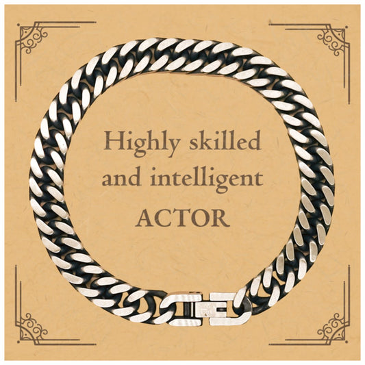 best actor gifts highly skilled and intelligent appreciation birthday cuban link chain bracelet for actor men women friends coworkers