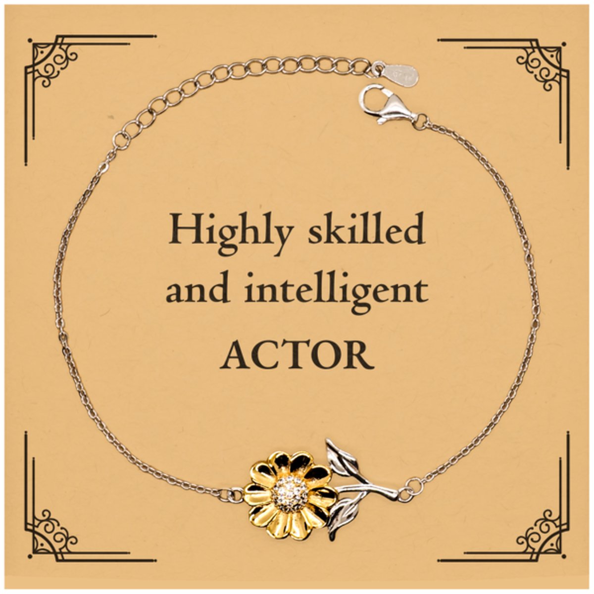 best actor gifts highly skilled and intelligent appreciation birthday sunflower bracelet for actor men women friends coworkers