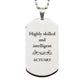 best actuary gifts highly skilled and intelligent appreciation birthday silver dog tag for actuary men women friends coworkers