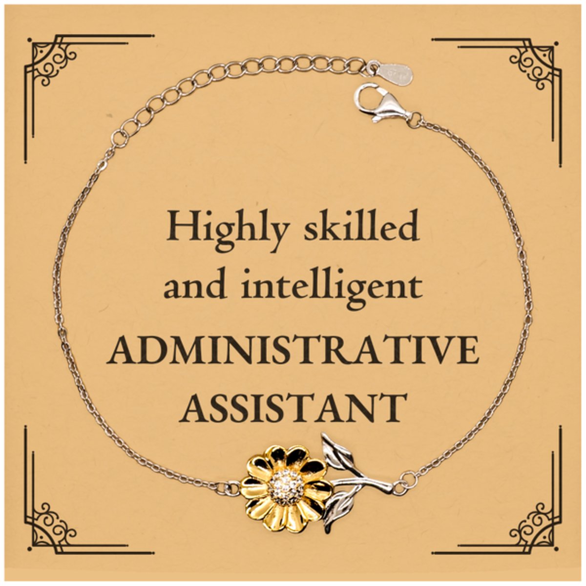 best administrative assistant gifts highly skilled and intelligent appreciation birthday sunflower bracelet for administrative assistant men women friends coworkers