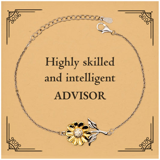 best advisor gifts highly skilled and intelligent appreciation birthday sunflower bracelet for advisor men women friends coworkers