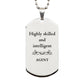 best agent gifts highly skilled and intelligent appreciation birthday silver dog tag for agent men women friends coworkers