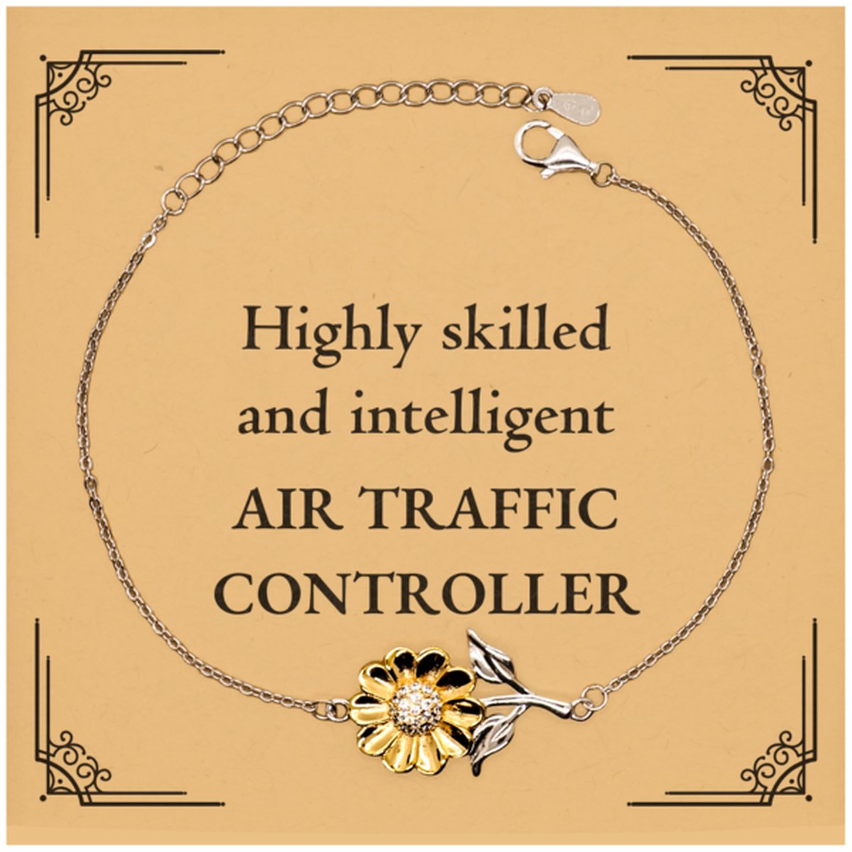 best air traffic controller gifts highly skilled and intelligent appreciation birthday sunflower bracelet for air traffic controller men women friends coworkers