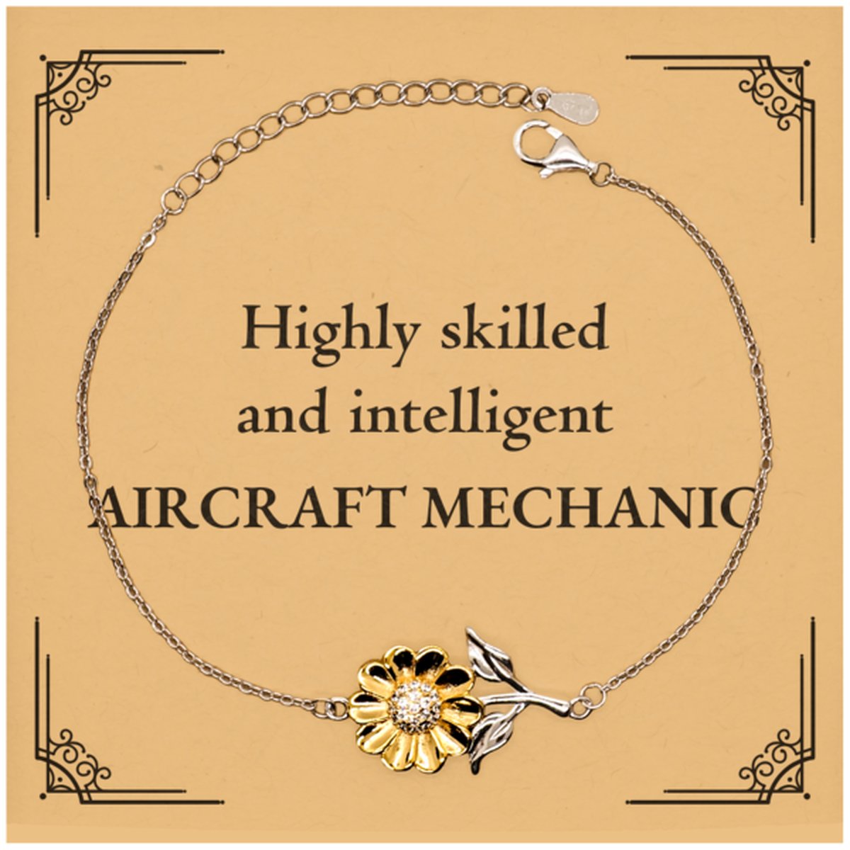 best aircraft mechanic gifts highly skilled and intelligent appreciation birthday sunflower bracelet for aircraft mechanic men women friends coworkers