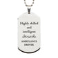 best ambulance driver gifts highly skilled and intelligent appreciation birthday silver dog tag for ambulance driver men women friends coworkers