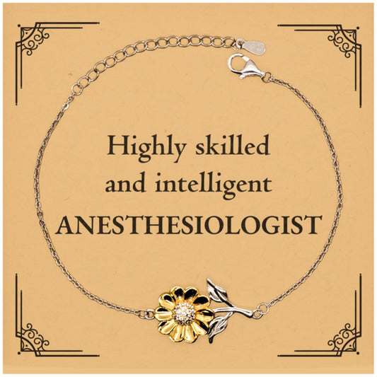 best anesthesiologist gifts highly skilled and intelligent appreciation birthday sunflower bracelet for anesthesiologist men women friends coworkers