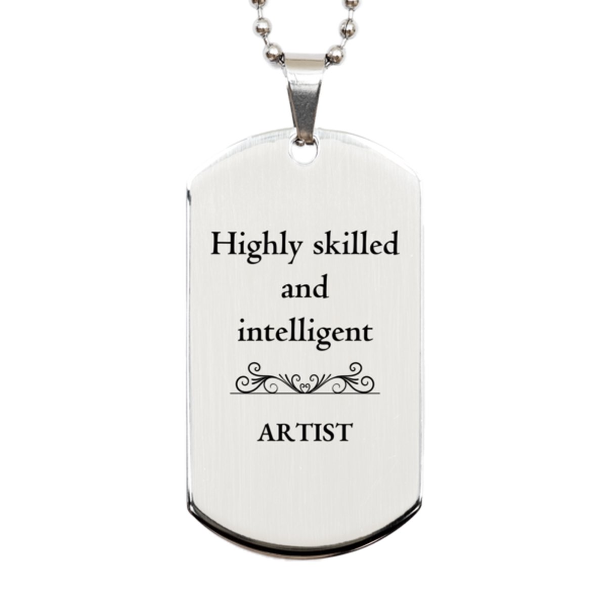 best artist gifts highly skilled and intelligent appreciation birthday silver dog tag for artist men women friends coworkers