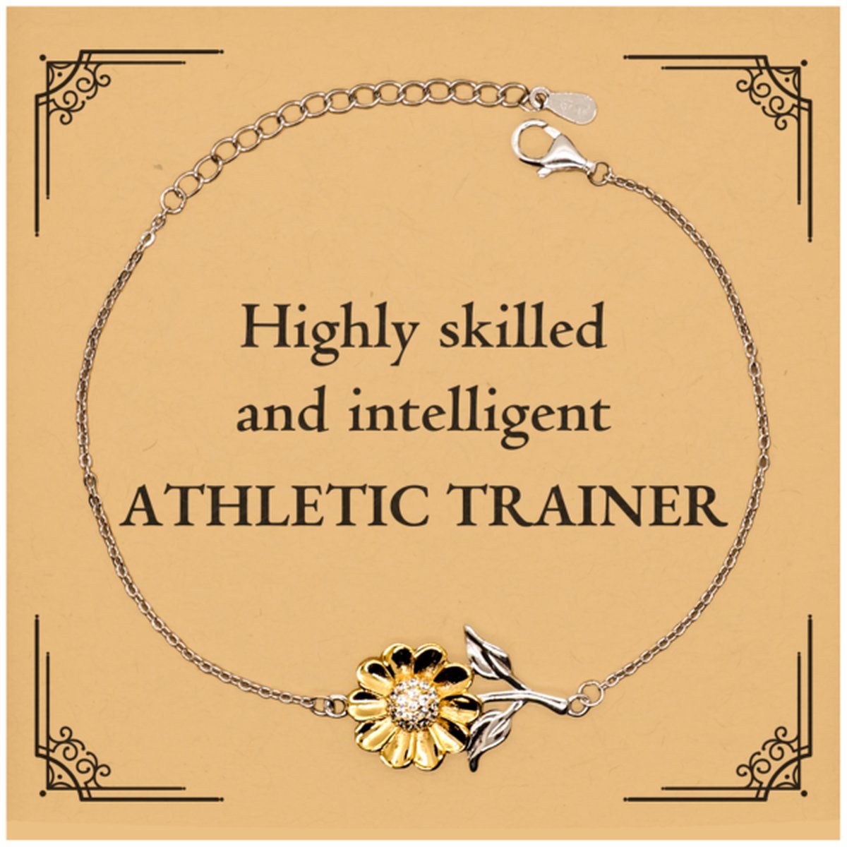 best athletic trainer gifts highly skilled and intelligent appreciation birthday sunflower bracelet for athletic trainer men women friends coworkers