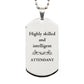 best attendant gifts highly skilled and intelligent appreciation birthday silver dog tag for attendant men women friends coworkers