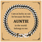 best auntie in the world cuban link chain bracelet engraved for christmas birthday graduation gift