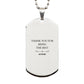best author engraved silver dog tag for graduation and veterans day gifts