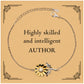 best author gifts highly skilled and intelligent appreciation birthday sunflower bracelet for author men women friends coworkers