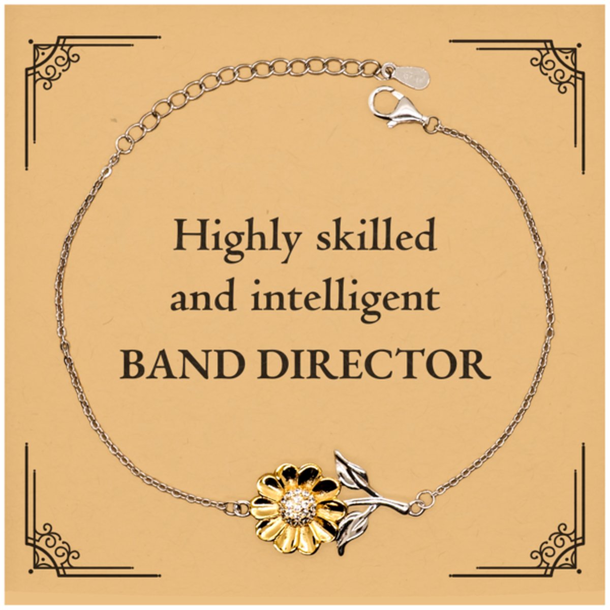 best band director gifts highly skilled and intelligent appreciation birthday sunflower bracelet for band director men women friends coworkers