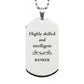 best banker gifts highly skilled and intelligent appreciation birthday silver dog tag for banker men women friends coworkers