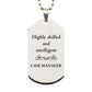 best case manager gifts highly skilled and intelligent appreciation birthday silver dog tag for case manager men women friends coworkers