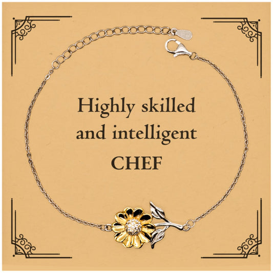 best chef gifts highly skilled and intelligent appreciation birthday sunflower bracelet for chef men women friends coworkers