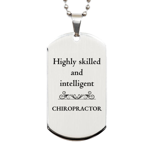 best chiropractor gifts highly skilled and intelligent appreciation birthday silver dog tag for chiropractor men women friends coworkers