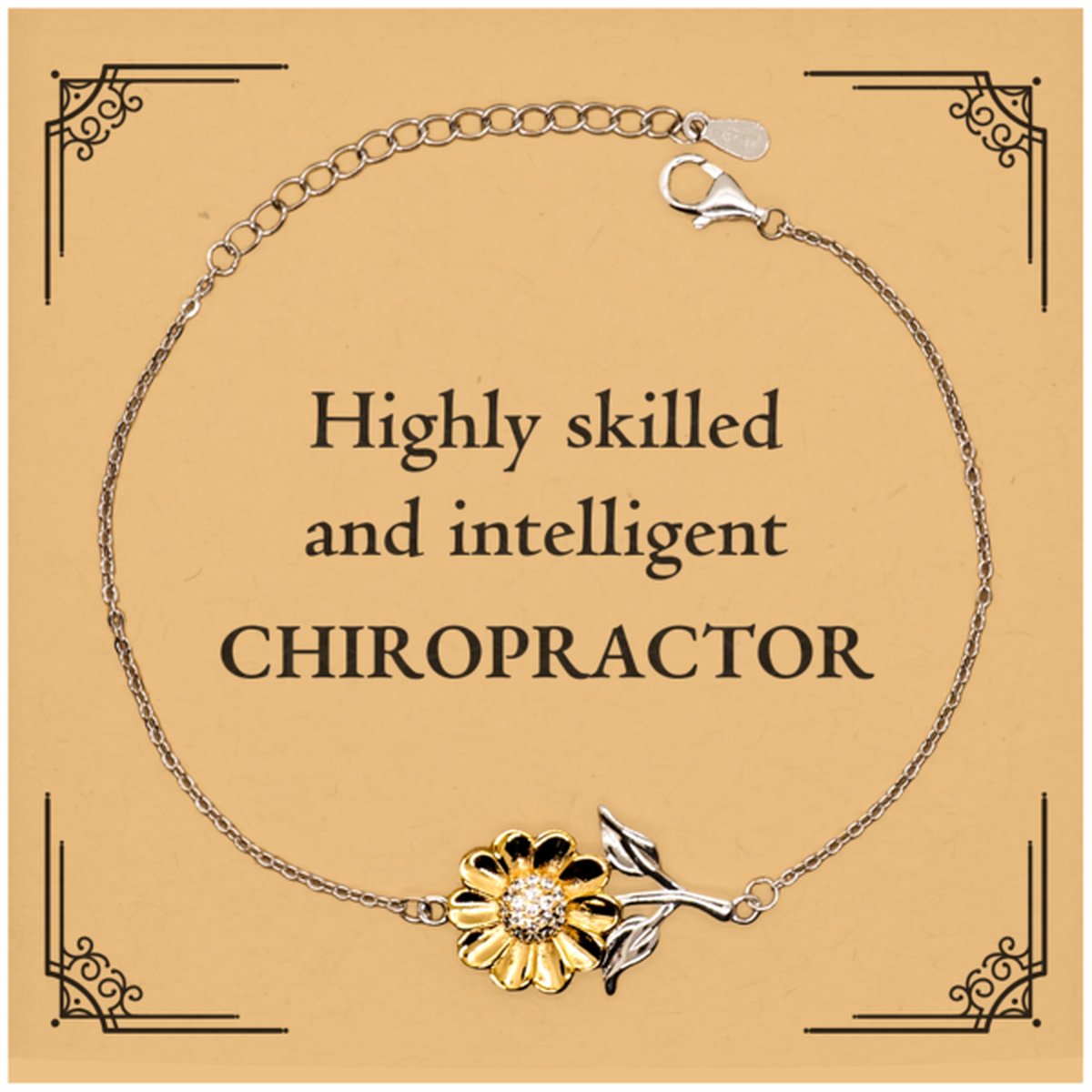 best chiropractor gifts highly skilled and intelligent appreciation birthday sunflower bracelet for chiropractor men women friends coworkers