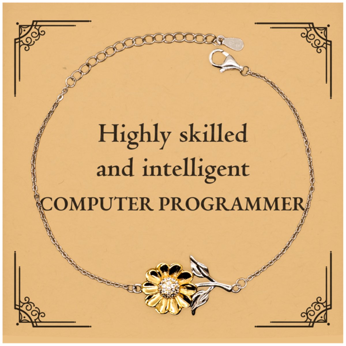best computer programmer gifts highly skilled and intelligent appreciation birthday sunflower bracelet for computer programmer men women friends coworkers