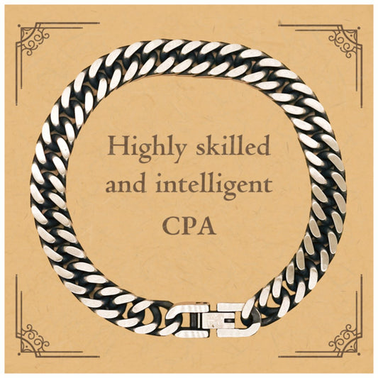 best cpa gifts highly skilled and intelligent appreciation birthday cuban link chain bracelet for cpa men women friends coworkers