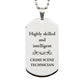 best crime scene technician gifts highly skilled and intelligent appreciation birthday silver dog tag for crime scene technician men women friends coworkers