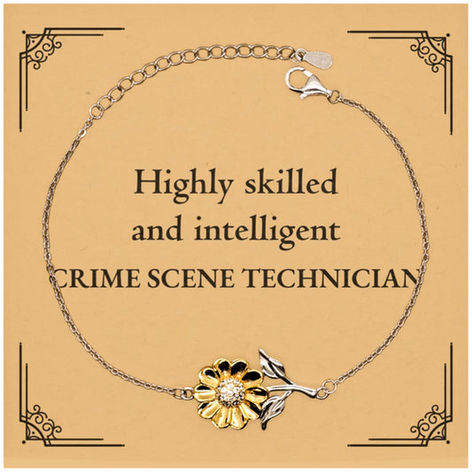 best crime scene technician gifts highly skilled and intelligent appreciation birthday sunflower bracelet for crime scene technician men women friends coworkers